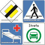 Znaki informacyjne mają na celu poinformowanie kierujących pojazdami o rodzaju drogi i sposobie korzystania oraz o obiektach znajdujących się przy drodze lub w jej pobliżu przeznaczonych dla użytkowników dróg