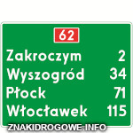 znak E-14 tablica szlaku drogowego