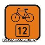 R-4 (1) informacja o szlaku rowerowym z numerem szlaku rowerowego wskazuje rodzaj szlaku rowerowego